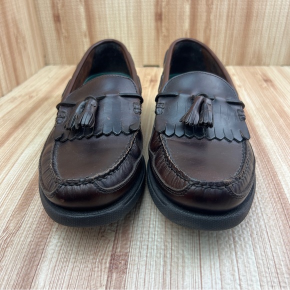 Bass Shoes Henry II Mens 10 M Brown Leather Tasseled Loafers Comfort Slip On main image 8